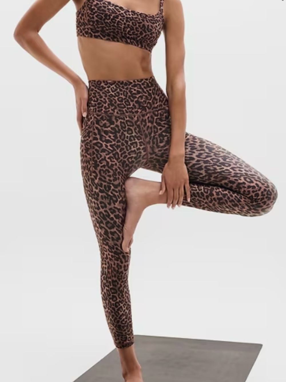 Athleta Salutations Leggings Leopard Print